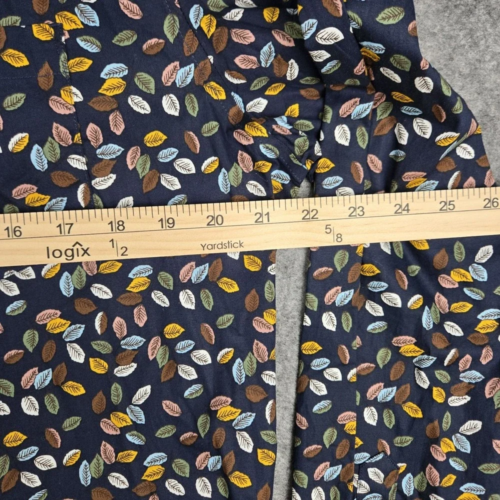 Paisley & Gray Shirt Mens 2XL 19 Slim Fit Long Sleeve Button Down Navy & Leaves - Picture 6 of 8